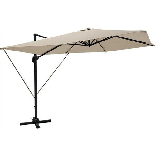 Tweedekans LifeGoods Parasol - 300x300 cm - Kantelbaar - 7 Standen - Waterdicht - met Hoes - Taupe Tweedehands