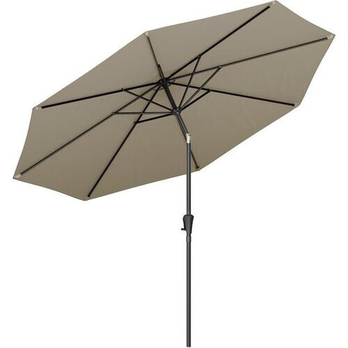 Tweedekans LifeGoods Parasol - Tuin - Ø300 cm - 30° Kantelbaar - Waterdicht - UPF50+ - Taupe Tweedehands