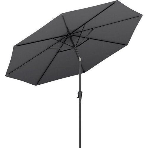 Tweedekans LifeGoods Parasol - Tuin - Ø300 cm - 30° Kantelbaar - Waterdicht - UPF50+ - Donkergrijs Tweedehands