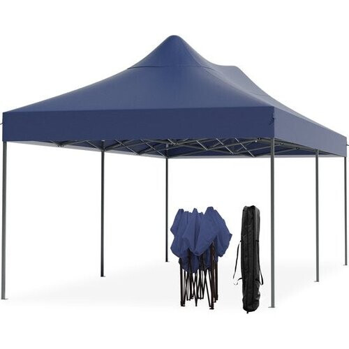 Tweedekans LifeGoods Partytent - Paviljoen - Easy Up - Opvouwbaar - Waterdicht - Met Draagtas - 300 x 600 cm - Donkerblauw Tweedehands
