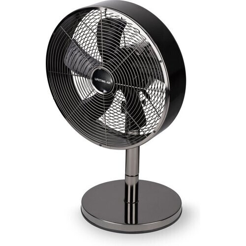 Tweedekans Lifetime Air Tafelventilator - 230V - Bureau Ventilator 30CM - 3 Snelheden - Oscillerende Functie - Kantelbaar - Zwart Tweedehands
