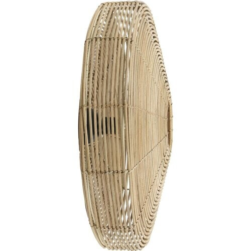 Tweedekans Light & Living Wandlamp Mataka – Ø 60 cm – Gevlochten Rotan In Naturel/Bruin – Moderne Ronde Wandlamp Voor Sfeervol Lichteffect – Exclusief Lichtbron – E27 Fitting Tweedehands