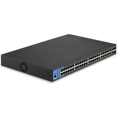 Tweedekans Linksys LGS352C - Netwerkswitch - Beheerd - 48 Poorten - 10G SFP+ Poorten - Zwart Tweedehands