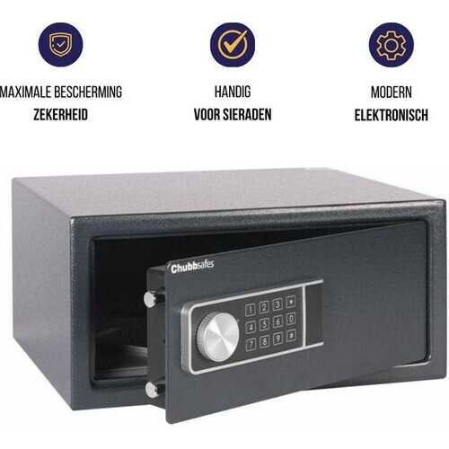 Tweedekans Lips Elektronische Kluis - Chubbsafes Air 25EL - Laptopkluis - 200 x 430 x 350 mm - Antraciet Tweedehands