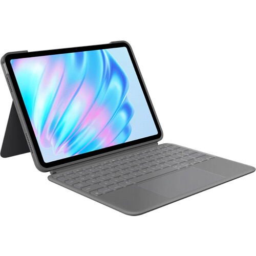 Tweedekans Logitech Combo Touch Apple iPad Air 11" (2025/2024) Toetsenbord Hoes QWERTY Grijs Tweedehands