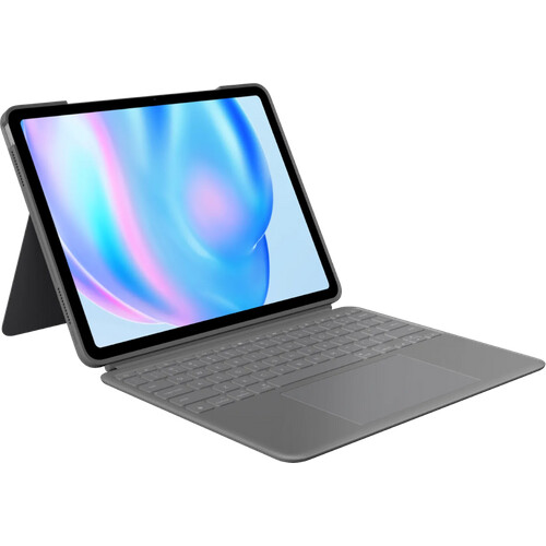 Tweedekans Logitech Combo Touch Apple iPad Air 13" (2025/2024) Toetsenbord Hoes QWERTY Grijs Tweedehands