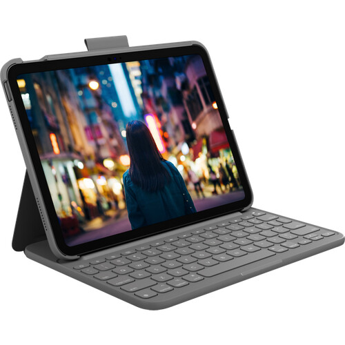 Tweedekans Logitech Slim Folio Apple iPad (2022) Toetsenbord Hoes QWERTY Tweedehands