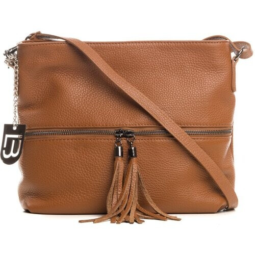 Tweedekans Lucca Baldi Leren Schoudertas Cognac Winter - 36 x 23 x 10 cm - Echt Rundleer - Made in Italy Tweedehands