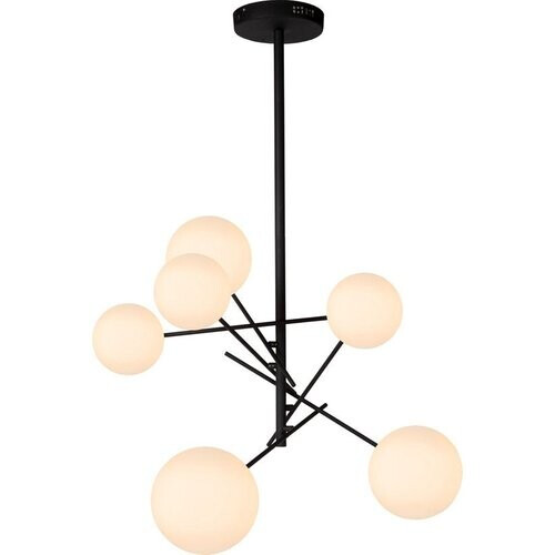 Tweedekans Lucide ALARA - Hanglamp - Ø 72 cm - LED - G4 - 6x1,5W 2700K - Zwart Tweedehands