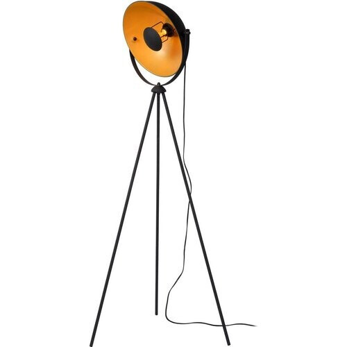 Tweedekans Lucide ALVARO - Vloerlamp - 1xE27 - Zwart Tweedehands