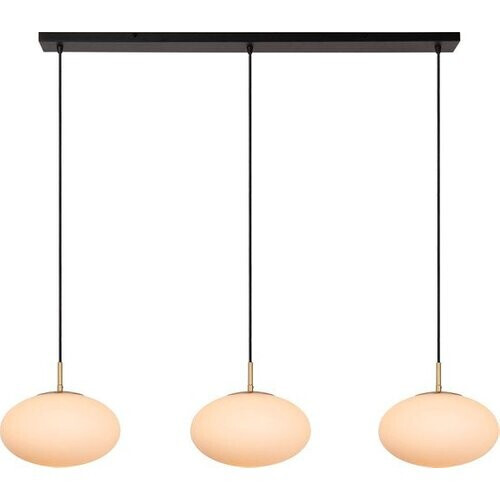 Tweedekans Lucide Elysee hanglamp 3x E27 opaal glas – messing accenten – 130 x 30 x 150 cm Tweedehands