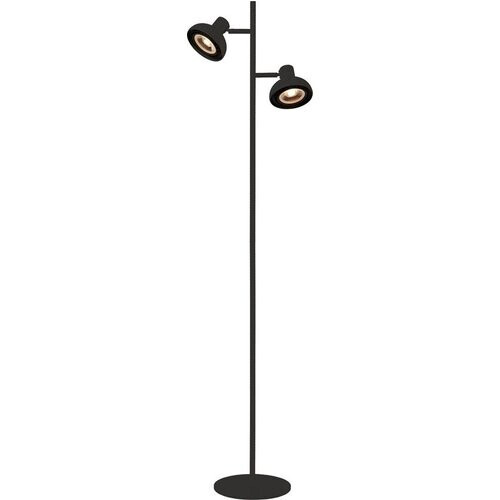 Tweedekans Lucide SENSAS - Vloerlamp - 2xGU10 (ES111) - Zwart Tweedehands