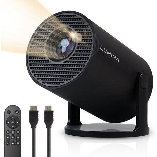 Tweedekans Lumina® Pro Mini Beamer 2026 – Android 14 Smart Projector met Google Playstore – Thuisbioscoop – Voor iOS & Android – WiFi 6 & Bluetooth 5.4 – Zwart Tweedehands