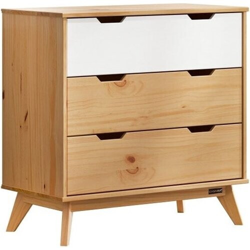Tweedekans Massief houten ladekast 80x79x40cm naturel