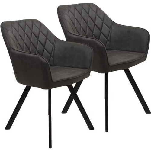 Tweedekans Meubel31 Brione Draaibare Eetkamerstoel – set van 2 – Ergonomisch & Stijlvol – 55x83x88 cm – Grijs Tweedehands