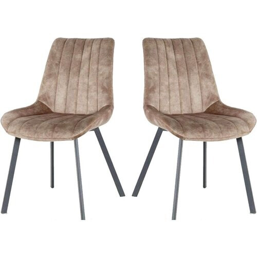Tweedekans Meubel31 Riva Eetkamerstoel - Taupe - Duopack - 2 Stuks Tweedehands