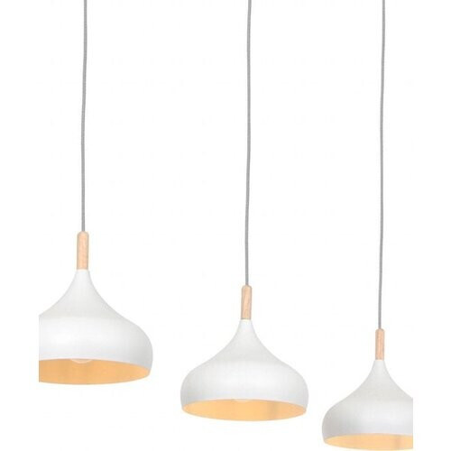 Tweedekans Mexlite - hanglamp - Bjorr - wit - hout metaal - grote eettafellamp - E27 - 3099W Tweedehands