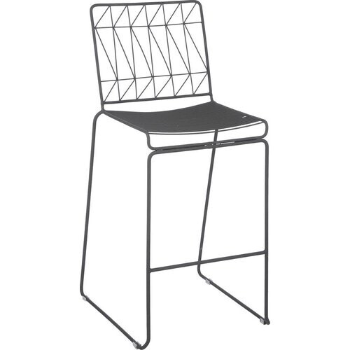 Tweedekans Mica Decorations Bueno Barkruk voor Buiten - Metaal - 53 x 55 x 108 cm - Grijs Tweedehands