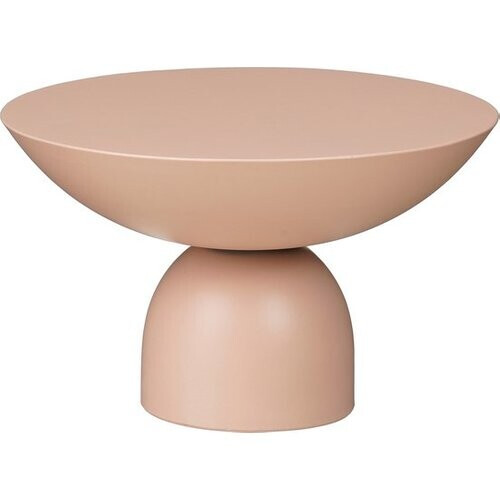 Tweedekans Mica Decorations Celise Bijzettafel - H28 x Ø47 cm - Metaal - Lichtroze Tweedehands