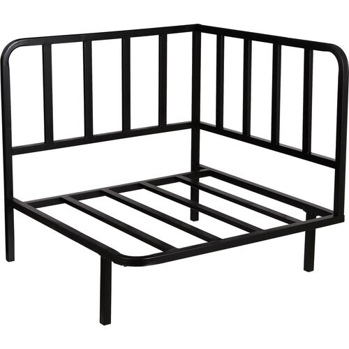 Tweedekans Mica Decorations Celo Loungebank Hoekelement – 83x83x78 cm – Zwart Metaal Tweedehands