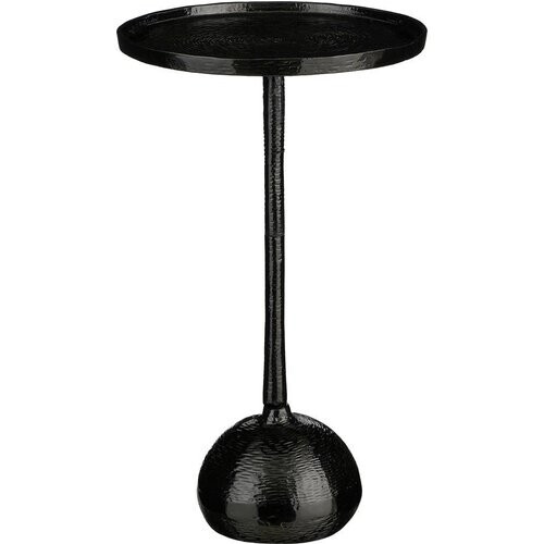 Tweedekans Mica Decorations Colin Bijzettafel - H58 x Ø34 cm - Gerecycled Aluminium - 100% FSC - Zwart Tweedehands