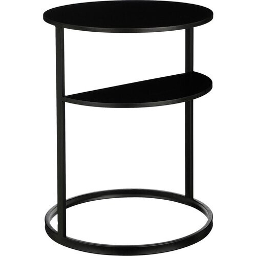 Tweedekans Mica Decorations Noah Bijzettafel - H58 x Ø45 cm - Metaal - Zwart Tweedehands