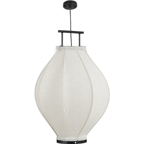 Tweedekans Mica Decorations Pego Hanglamp - H73 x Ø54 cm - Linnen - Off White Tweedehands