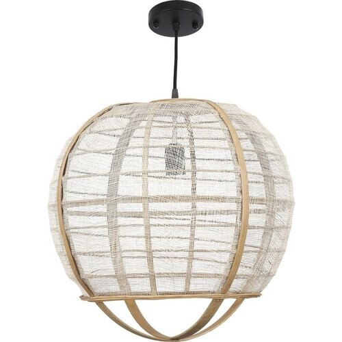 Tweedekans Mica Decorations Pella Hanglamp - H44 x Ø45 cm - Linnen - Beige Tweedehands