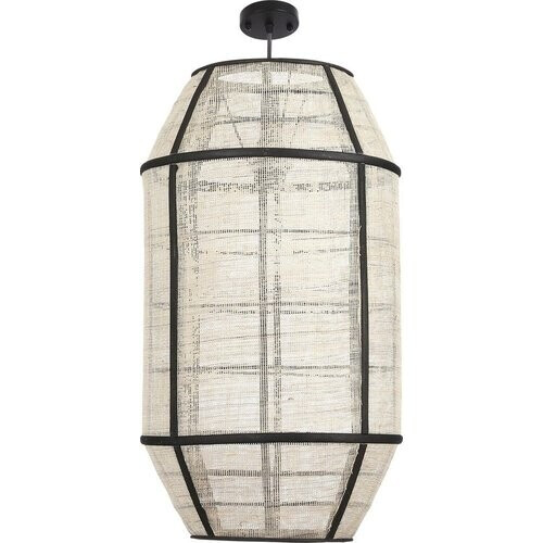 Tweedekans Mica Decorations Pella Hanglamp - H58 x Ø33 cm - Linnen - Off-white Tweedehands