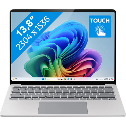 Tweedekans Microsoft Surface Laptop Copilot+ PC 13.8 Snapdragon X Plus / 16GB / 512GB Platinum Tweedehands