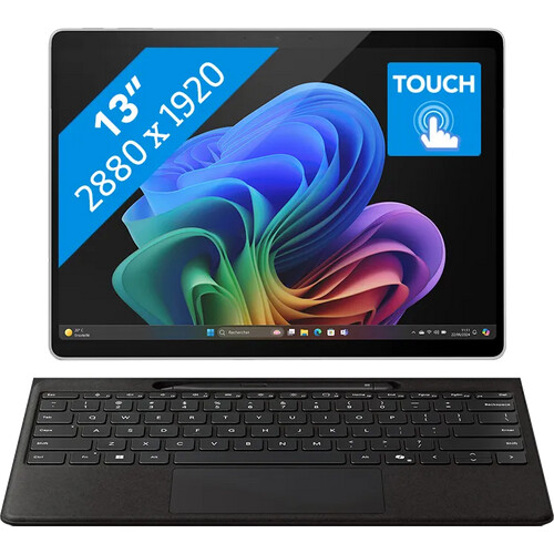 Tweedekans Microsoft Surface Pro Copilot+ PC OLED Snapdragon X Elite / 16GB / 512GB Platinum Tweedehands