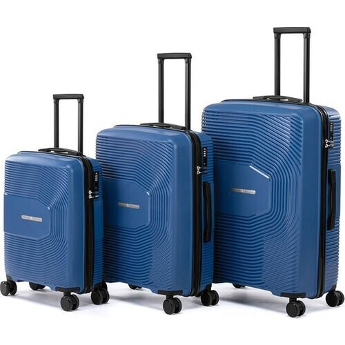 Tweedekans Milanoro Kofferset 3-delig - Lichtgewicht Polypropyleen - Blauw - 360° Wielen & TSA-slot Tweedehands