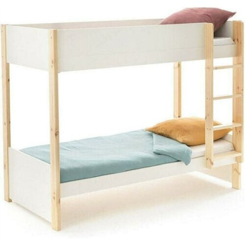 Tweedekans Mileo Stapelbed – Inclusief Lattenbodems – 90 x 190 cm – 197,7 x 105 x 159 cm – Wit Tweedehands