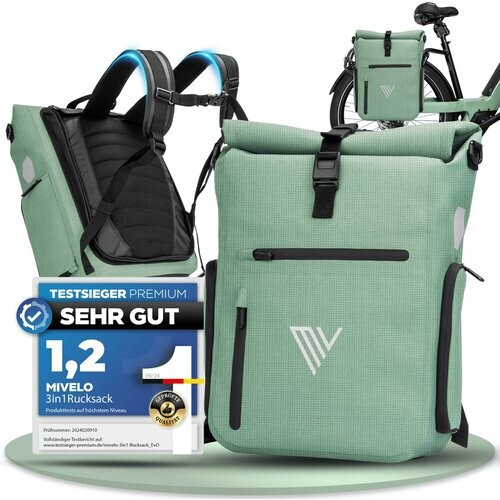 Tweedekans MIVELO EVO 3-in-1 Fietstas 20 Liter - Waterdicht - Rugzak en Schoudertas Tweedehands