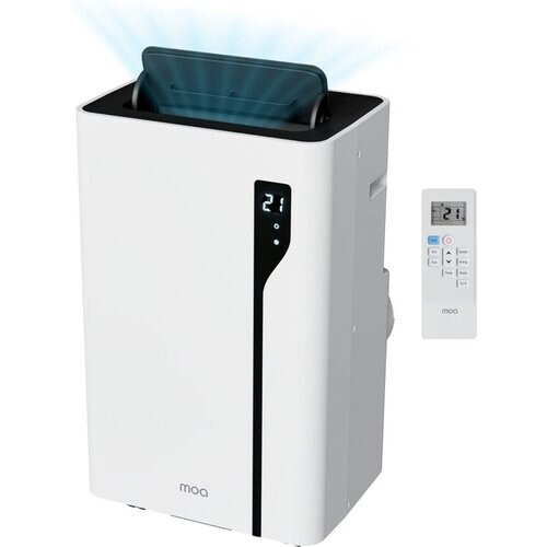 Tweedekans MOA Mobiele Airco - 12.000 BTU - Met Afstandbediening - Tot 35m² - Airconditioner met Ontvochtigingsfunctie - Raamafdichtingskit - Wit Tweedehands