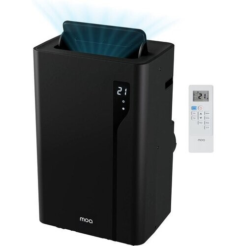 Tweedekans MOA Mobiele Airco - 12.000 BTU - Met Afstandbediening - Tot 35m² - Airco met Ontvochtigingsfunctie - Raamafdichtingskit - Zwart