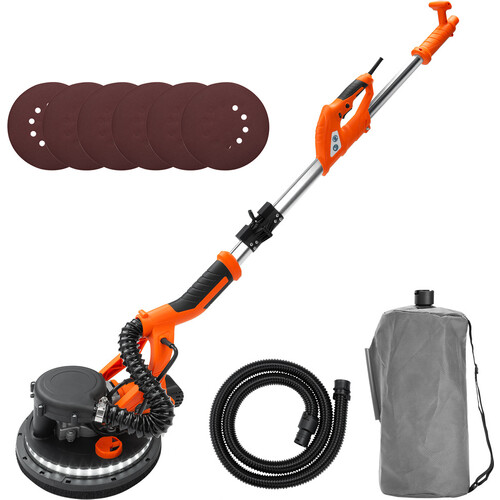 Tweedekans Monzana Schuurmachine – 12xØ 225mm Schuurpapier – Zuigzak 80 LED´s Tweedehands
