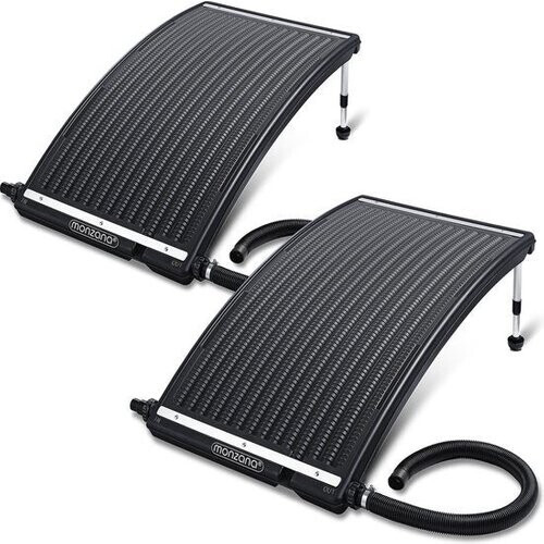 Tweedekans Monzana Zwembadverwarming Solar – 2 Stuks/10000 L/h - 32&38mm - Zwart Tweedehands