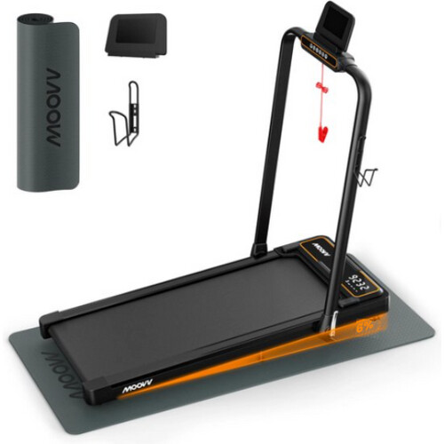 Tweedekans Moovv SmartStep Pro v2 Incline - Loopband met Hellingfunctie 1-12km/u - Inklapbaar - 124 x 54 x 13 cm - Zwart Tweedehands