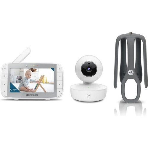 Tweedekans Motorola Nursery Babyfoon met Camera - VM55 - 5-inch Kleurendisplay - Draadloos - Infrarood Nachtzicht - Kantelende Camera - Terugspreekfunctie Tweedehands