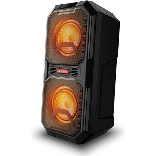 Tweedekans Motorola Sound Bluetooth Speaker - ROKR 820 - 80W - Draadloos - met LED Verlichting - True Wireless Technologie - incl. Karaoke Microfoon - Tot 20 Uur Speeltijd - Meerdere Ingangen: AUX/USB/MIC Tweedehands