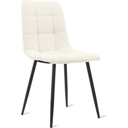Tweedekans Multifurn Eetkamerstoel - Boucléstof & Foam - Ivoor - 55x45x89cm Tweedehands