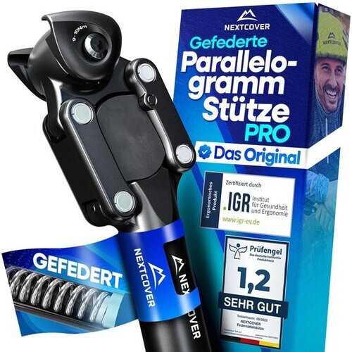 Tweedekans Nextcover geveerde zadelpen parallellogram met Comfort-Spring technologie – verstelbaar – 27.2/30.9/31.6/34.9 mm – schokdempende fietszadelpen Tweedehands
