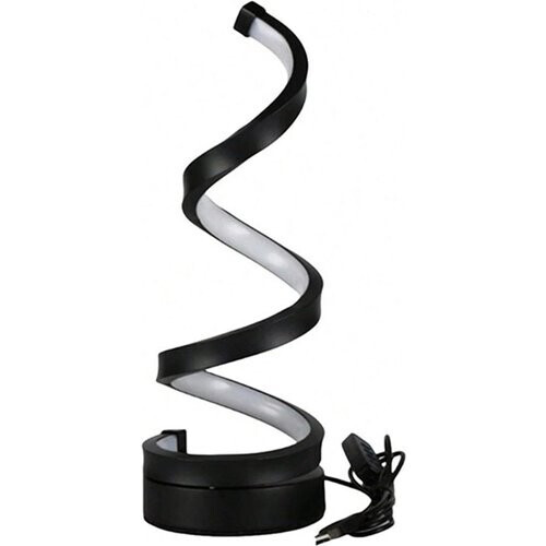 Tweedekans NEXXT – LED Tafellamp Spiraal – USB-Aangedreven – Dimbaar – 3 Lichtkleuren – Minimalistisch Design – Nachtkastje / Bureau – Zwart Tweedehands