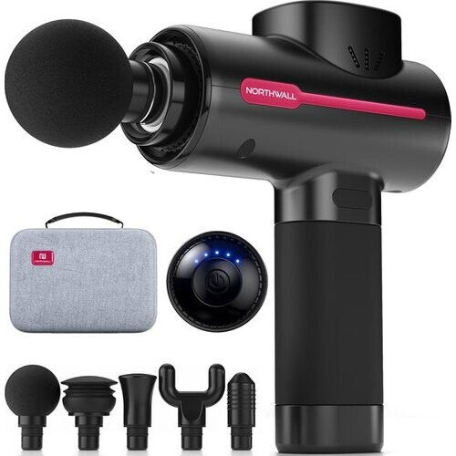 Tweedekans Northwall Massage Gun Professioneel PRO - Massage Pistool Inclusief Koffer en 5 Opzetstukken - Krachtig en Draadloos Sport en Relax Massage Apparaat Tweedehands