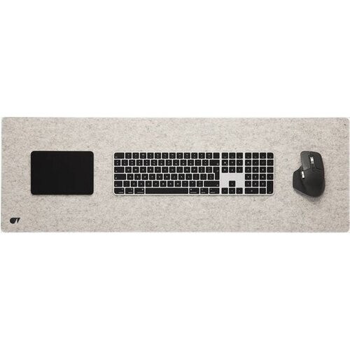 Tweedekans Oakywood Felt & Cork Desk Mat Stone Grey - Large 30 x 90 cm - Luxe Bureau Onderlegger van Wolvilt & Kurk Tweedehands