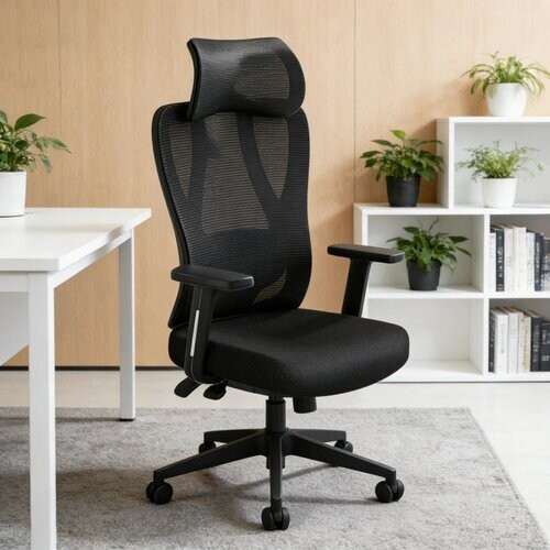 Tweedekans Ochama×J.ZAO Z5 Soft Chair Ergonomische Bureaustoel - 105° tot 140° Verstelbaar - 4D Lendensteun - Verstelbare Hoofdsteun - Dubbele Meshstof - Gaming en Kantoor Tweedehands