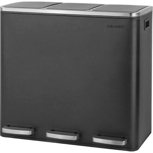Tweedekans O'DADDY® Prullenbak - Trio Bin - 54L - Softclose - 3 Binnenemmers - 30 x 61.2 x 56 cm - Elegant Zwart Tweedehands