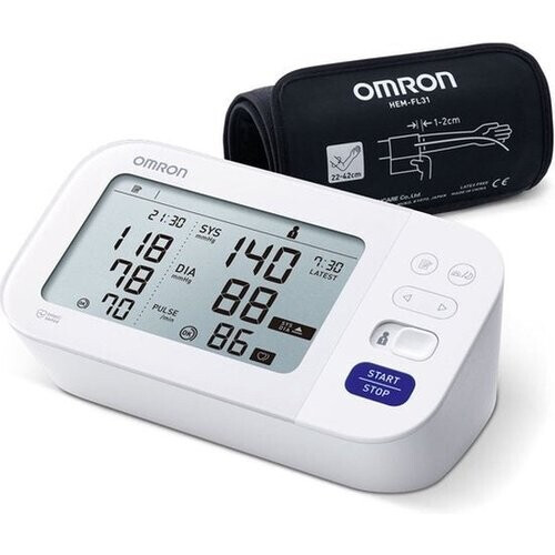Tweedekans Omron M6 Comfort - Bloeddrukmeter Bovenarm - Aanbevolen door Hartstichting - Blood Pressure Monitor met Hartslagmeter Tweedehands