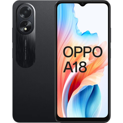 Tweedekans OPPO A18 128GB Zwart 4G Tweedehands